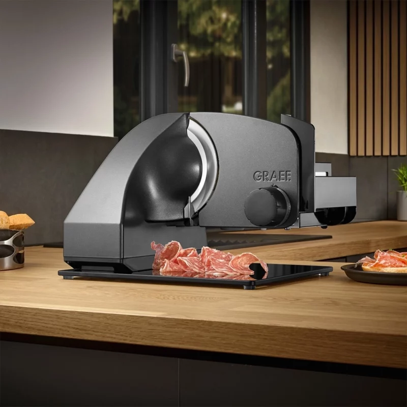 Graef Master M95F Snijmachine Vrijdragend Kantelbaar Antraciet Vleessnijmachine